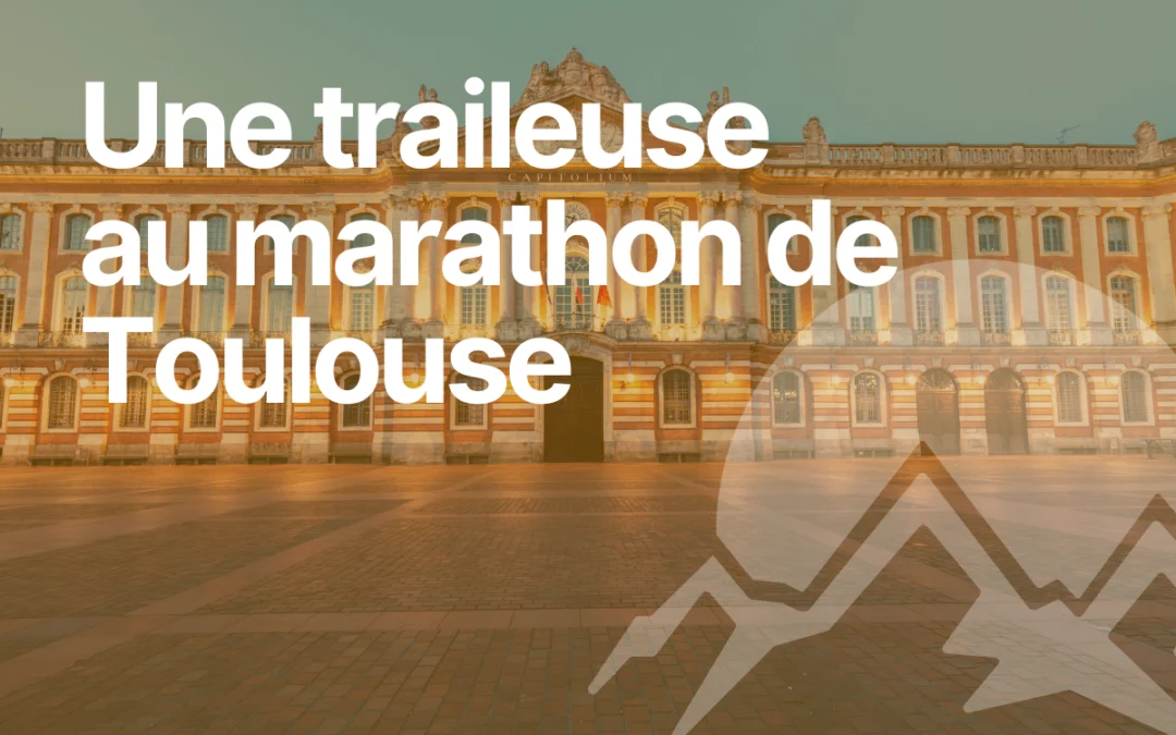 Une traileuse au Marathon de Toulouse