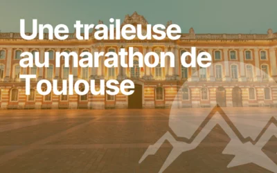 Une traileuse au Marathon de Toulouse